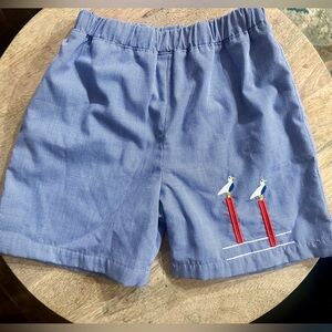 The Beaufort Bonnet Company Blue Shorts with Bird Design